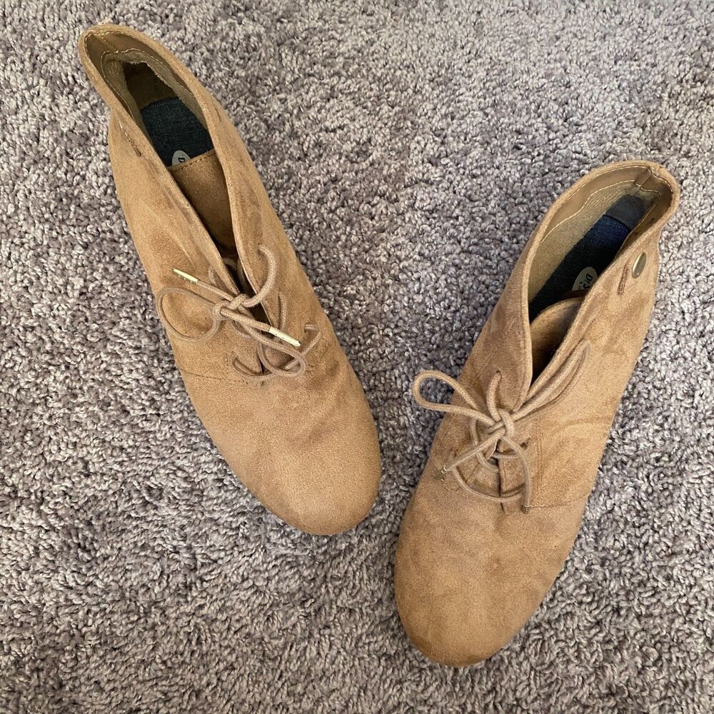 Dr. Scholl's Dynasty Toasted Coconut Wedge Ankle Booties Size 8